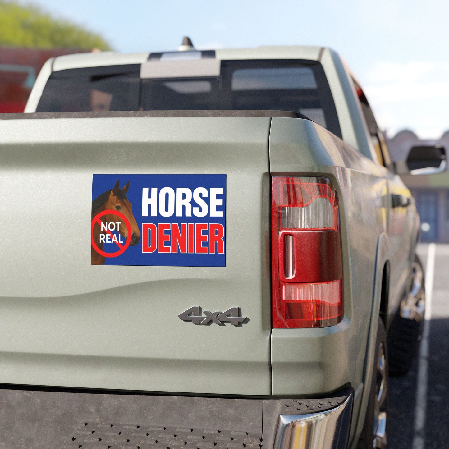 Horse Denier Funny Bumper Sticker