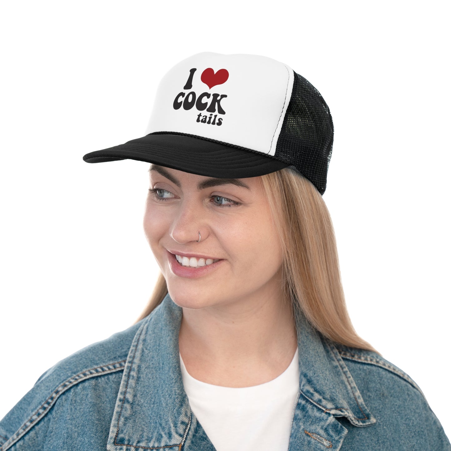 I Love Cock Tails Funny Trucker Hat