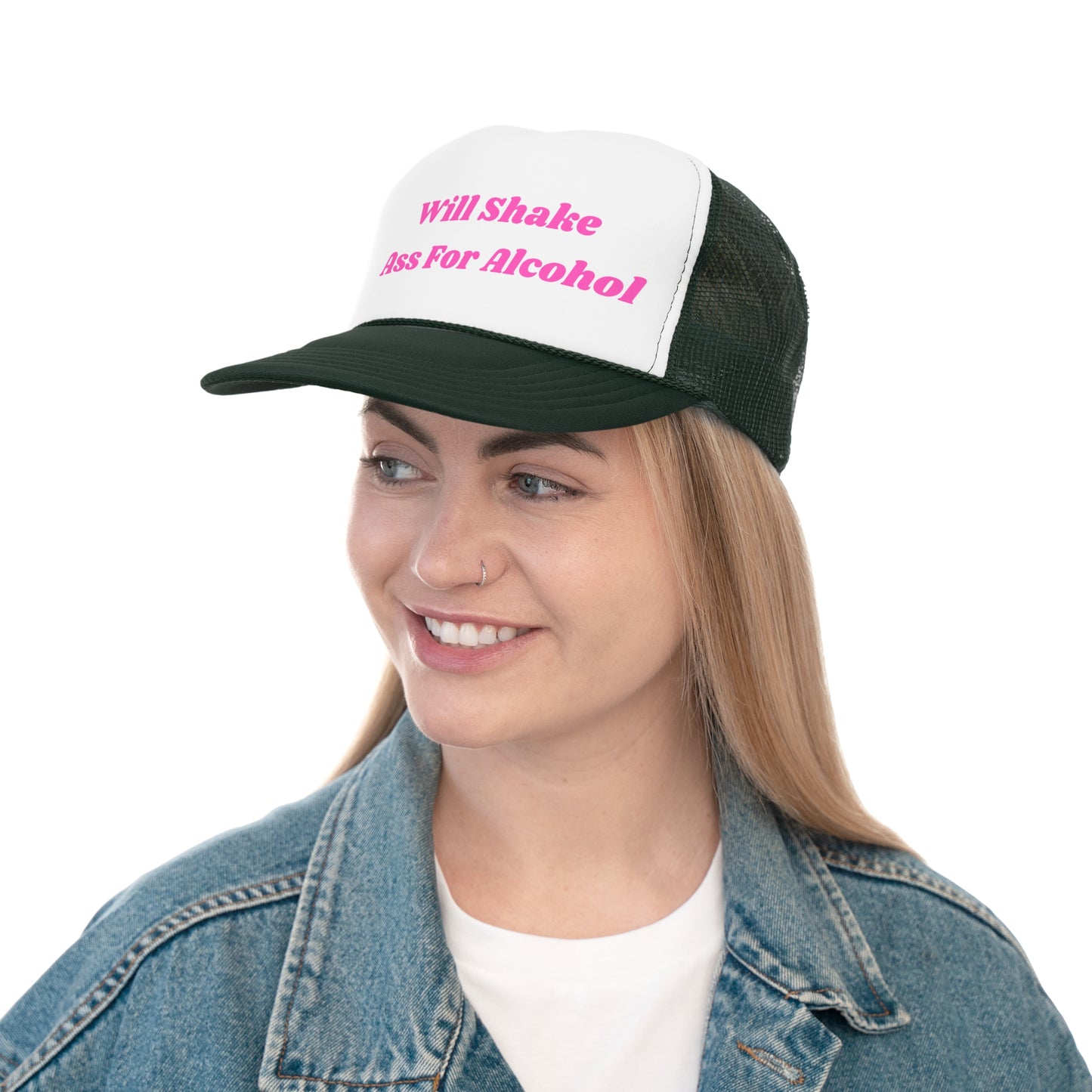 Will Shake Ass For Alcohol Funny Trucker Hat