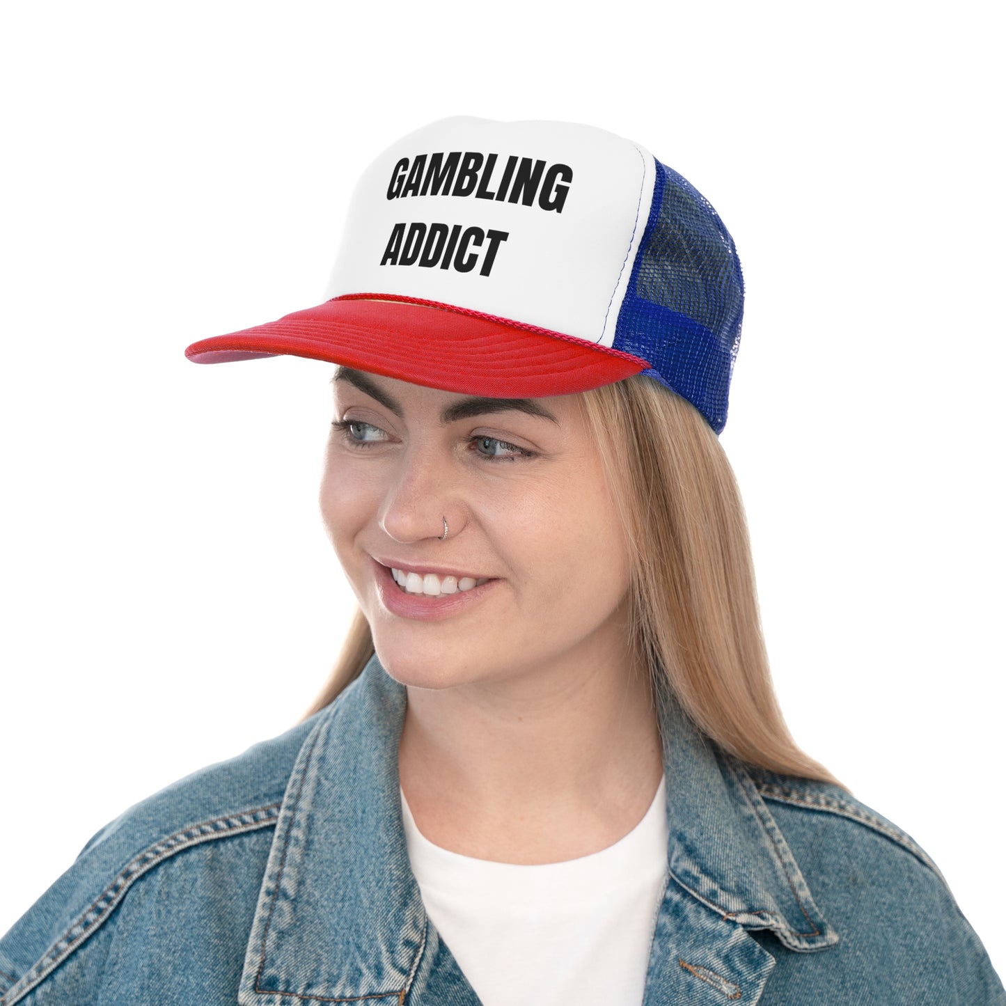 Gambling Addict Funny Trucker Hat